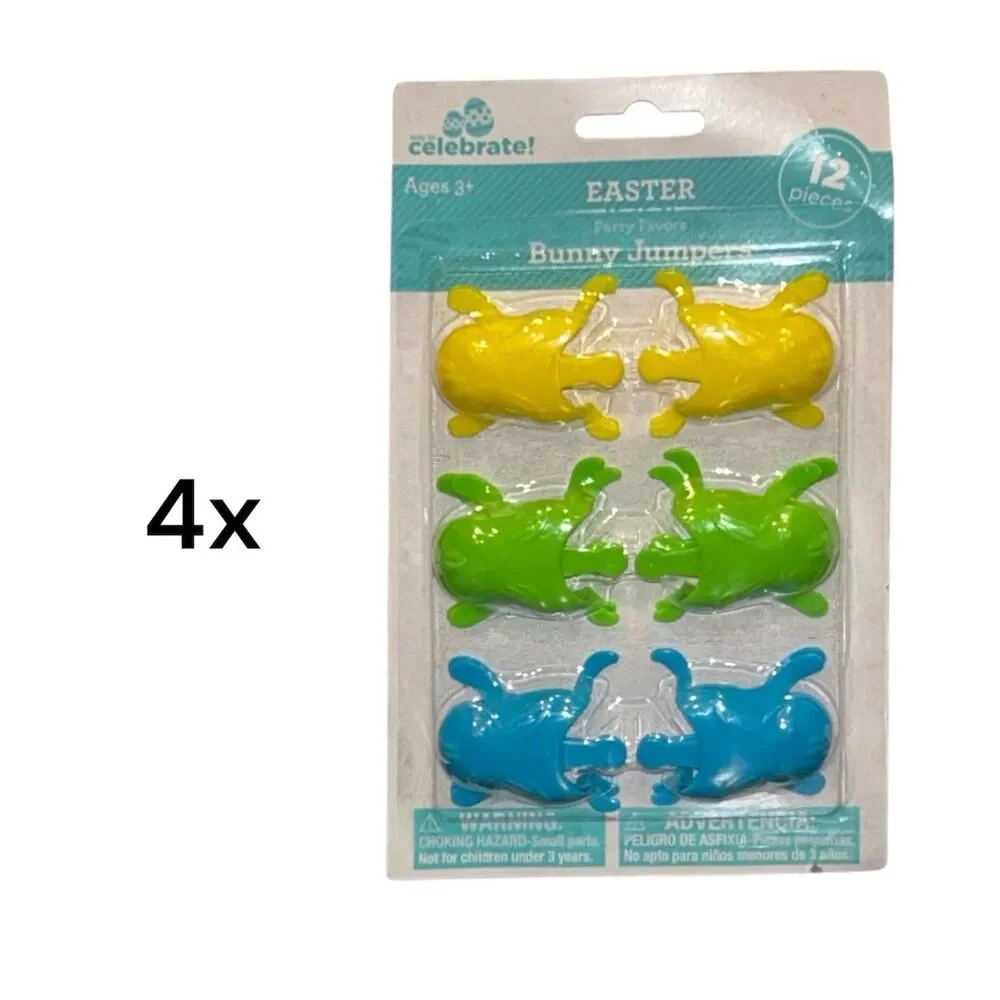 Easter Party Favors for Boys Bunny Jumpers Spinning Top Wall Crawlers Bubble Kit